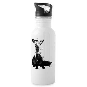 fuchs - Trinkflasche mit integriertem Trinkhalm - Weiß - Rechts
