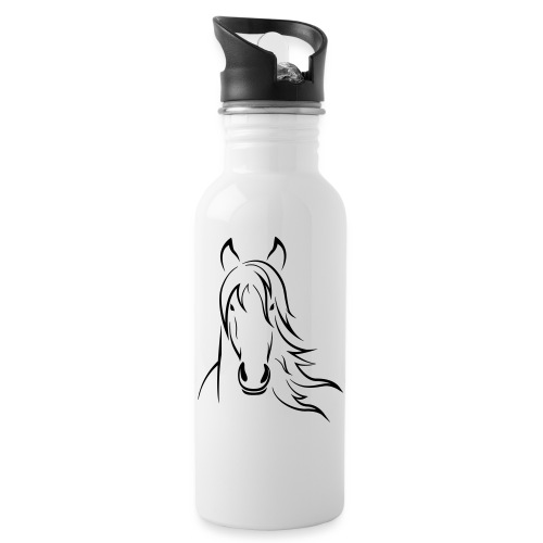 Vorschau: Horse - Trinkflasche mit integriertem Trinkhalm