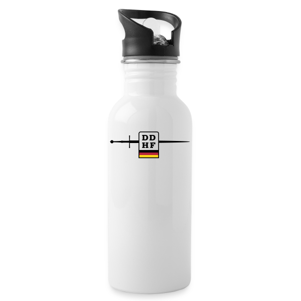 Logo DDHF farbig - Trinkflasche mit integriertem Trinkhalm