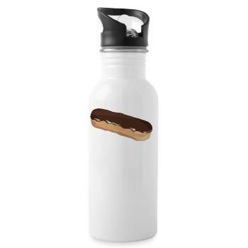 eclair_chocolat - Trinkflasche mit integriertem Trinkhalm - Weiß - Rechts