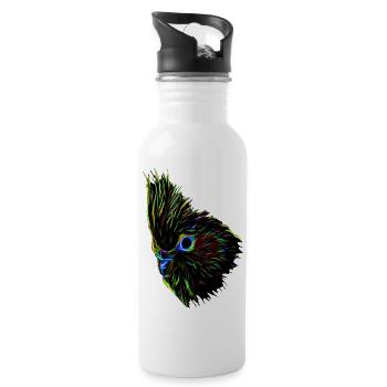 Men's Premium Longsleeve Shirt - Water bottle with straw - white - Right