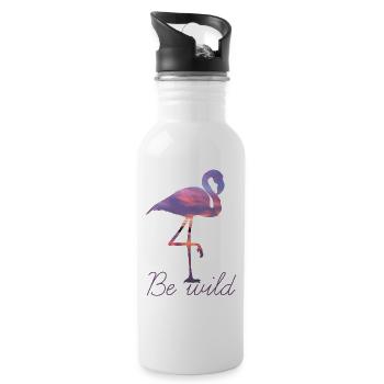 FLAMINGO BE WILD ÉTÉ CADEAU SUNSET - Gourde avec paille intégrée - blanc - Droite