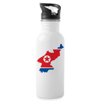 CORÉE DU NORD T-SHIRT - Gourde avec paille intégrée - blanc - Droite