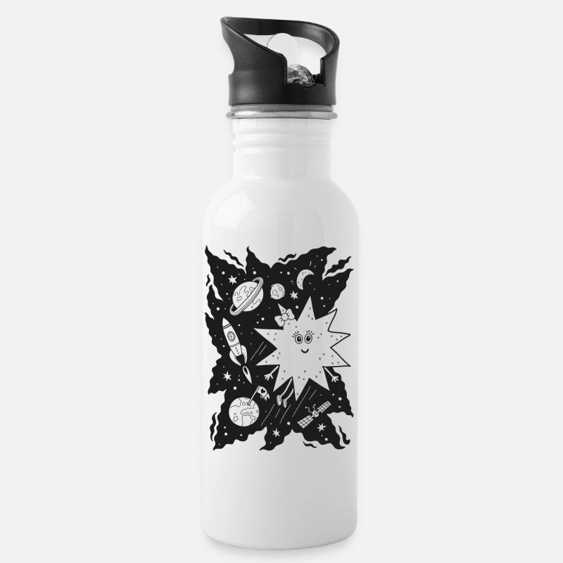 Stella étoile pour colorier - Gourde avec paille intégrée - blanc