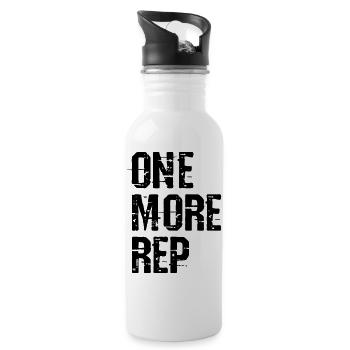 One More Rep vector - Water bottle with straw - white - Right