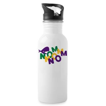 Wal Nom Nom - Trinkflasche mit integriertem Trinkhalm - Weiß - Rechts