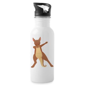 Kangaroo Dab Dance - Gourde avec paille intégrée - blanc - Droite