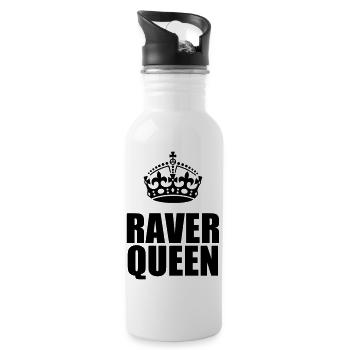 Raver Queen - Trinkflasche mit integriertem Trinkhalm - Weiß - Rechts