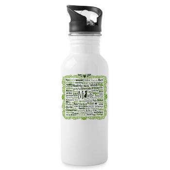 Hebamme International grü - Trinkflasche mit integriertem Trinkhalm - Weiß - Rechts