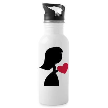 bride - Water bottle with straw - white - Right