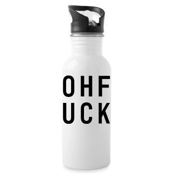 Oh damn - Water bottle with straw - white - Right