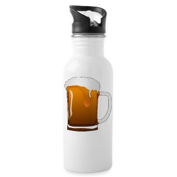 German Beer - Water bottle with straw - white - Right