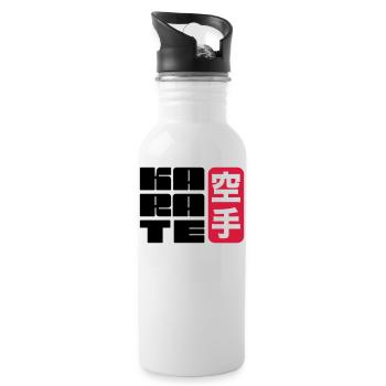 karate - Water bottle with straw - white - Right