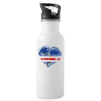 HOME ROOTS COUNTRY GIFT LOVE Cape verde - Water bottle with straw - white - Right