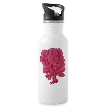 Corail - Venus Coral red - Coral Sea fans - Water bottle with straw - white - Right