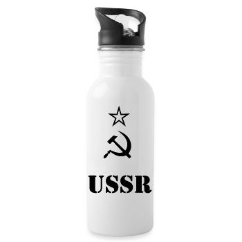 USSR (V) - Gourde avec paille intégrée - blanc - Droite