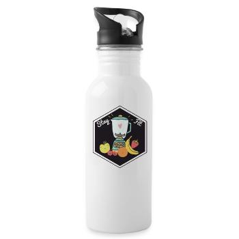 Stay fit - Water bottle with straw - white - Right