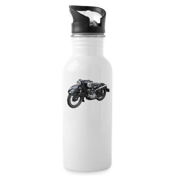 motorcycle - Water bottle with straw - white - Right