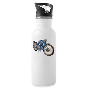 Motorrad - Trinkflasche mit integriertem Trinkhalm - Weiß - Rechts