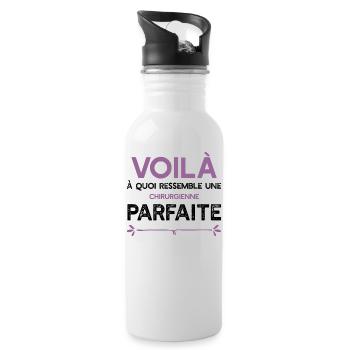 Une Chirurgienne parfaite cadeau - Gourde avec paille intégrée - blanc - Droite