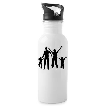 family person - Water bottle with straw - white - Right