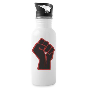 fist - Water bottle with straw - white - Right
