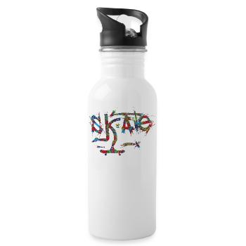 Skate - Water bottle with straw - white - Right