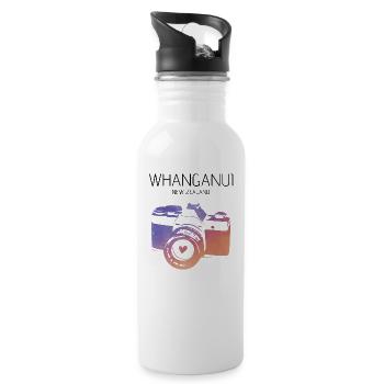 Nouvelle-Zélande, Whanganui - Gourde avec paille intégrée - blanc - Droite
