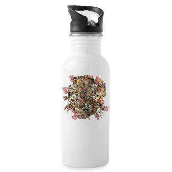 Flower Sechster Mix - Trinkflasche mit integriertem Trinkhalm - Weiß - Rechts