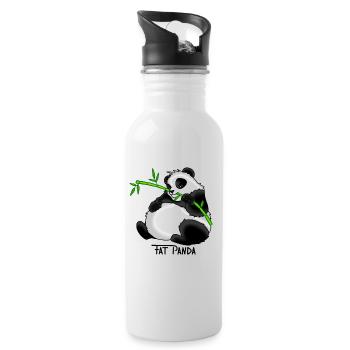 Fat Panda gift idea - Water bottle with straw - white - Right