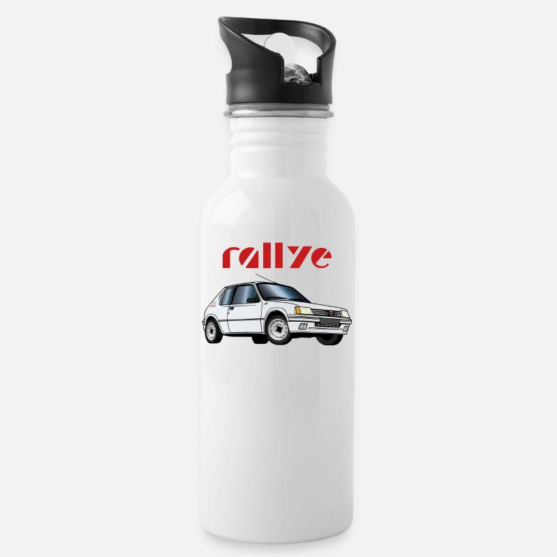 1 3 rallye 88 89 Blanc Meije - Gourde avec paille intégrée - blanc
