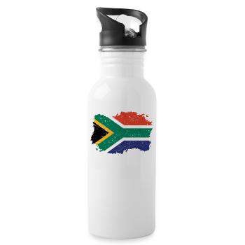 Roots Wurzeln Flagge heimat Land Suedafrika png - Trinkflasche mit integriertem Trinkhalm - Weiß - Rechts