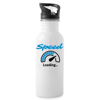 Speed Loading... - Trinkflasche mit integriertem Trinkhalm - Weiß - Rechts