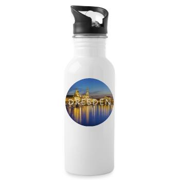 Dresden - Trinkflasche mit integriertem Trinkhalm - Weiß - Rechts
