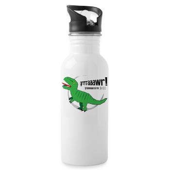 Dinosaurs//T-rex - Gourde avec paille intégrée - blanc - Droite