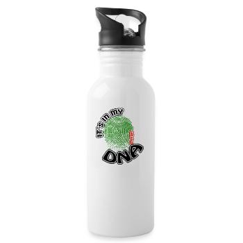 Cadeau Il est dans mon adn dns racines Zambie - Gourde avec paille intégrée - blanc - Droite