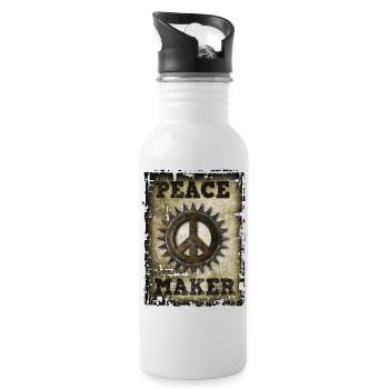 Peacemaker - Trinkflasche mit integriertem Trinkhalm - Weiß - Rechts