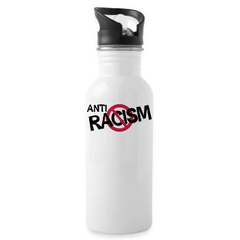 Anti racism - shirt anti racisme - Gourde avec paille intégrée - blanc - Droite