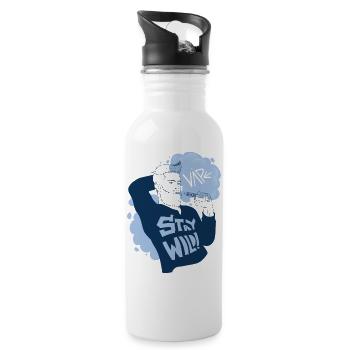 Vaperguy with wild lifestyle - Water bottle with straw - white - Right