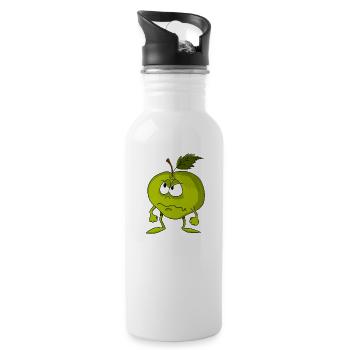 Mad apple - Water bottle with straw - white - Right