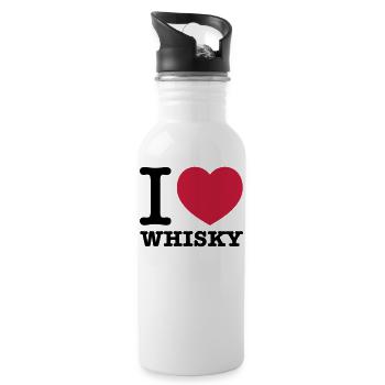 j'aime le whisky - Gourde avec paille intégrée - blanc - Droite