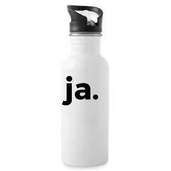 Yes - Water bottle with straw - white - Right