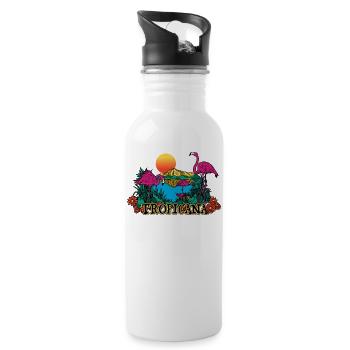 TROPIC - Water bottle with straw - white - Right