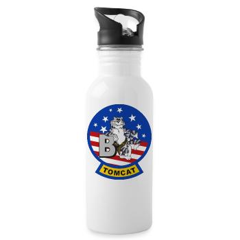Tomcat F-14 B - Water bottle with straw - white - Right