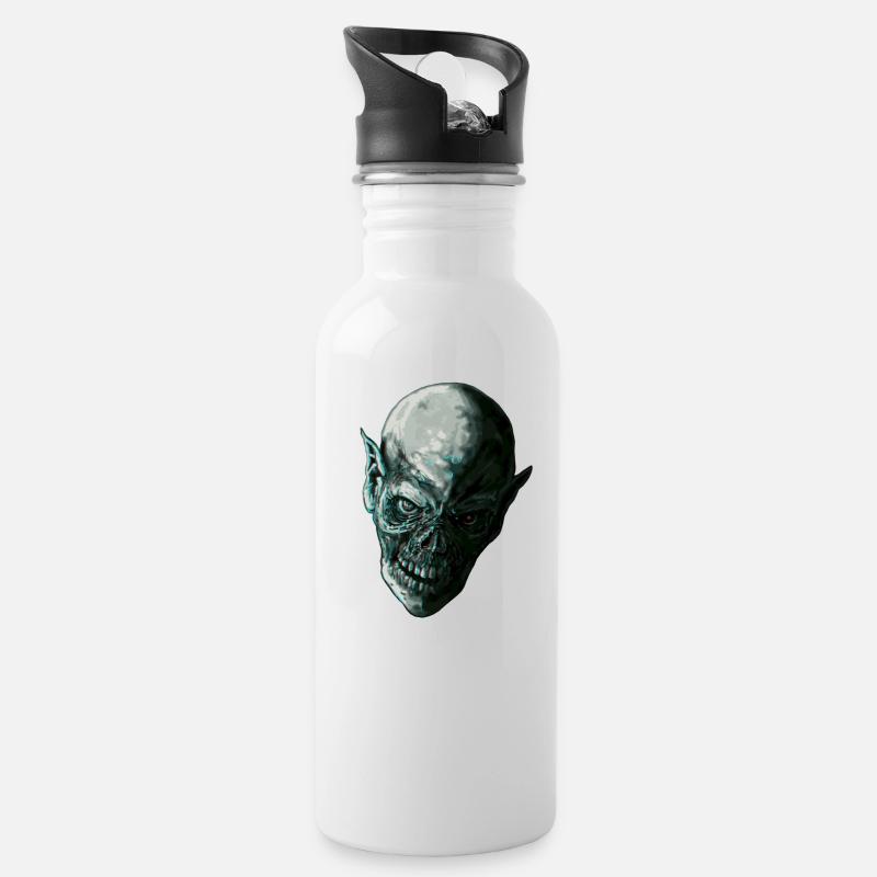 ICY SKULL - Gourde avec paille intégrée - blanc