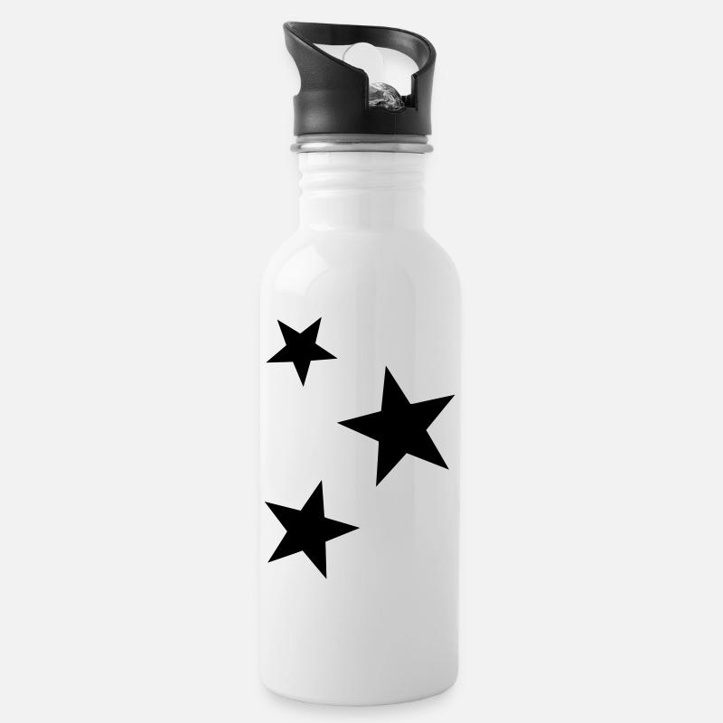 étoile - Trinkflasche mit integriertem Trinkhalm - Weiß