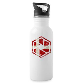HEXAGON DENMARK GRUNGE - Trinkflasche mit integriertem Trinkhalm - Weiß - Rechts