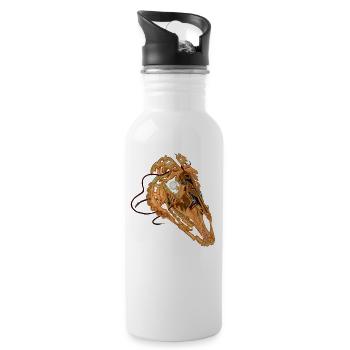 Mad Dead Horse - Water bottle with straw - white - Right