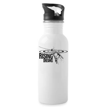 RISING DREAMS - Trinkflasche mit integriertem Trinkhalm - Weiß - Rechts