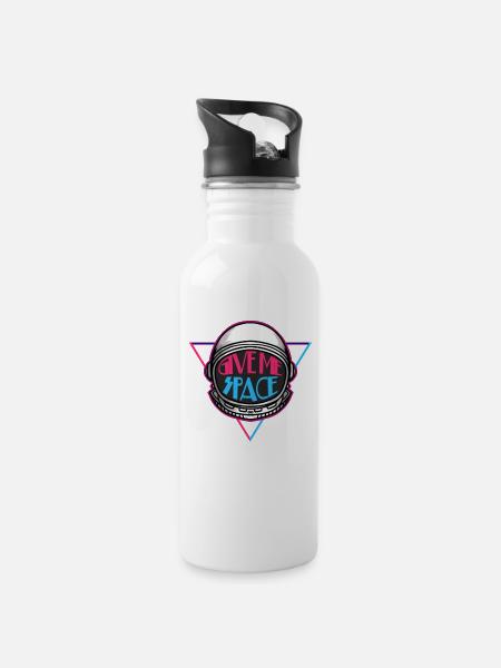 Space - space - space - space - saying - Water bottle with straw - white